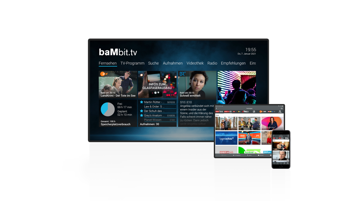 bambit IPTV auf verschiedenen Medien